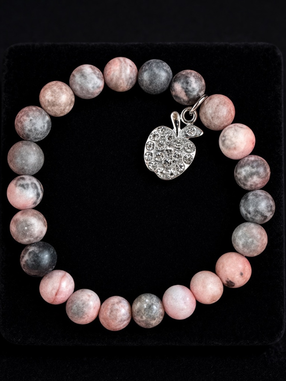 pink zebra jasper gemstone teacher bracelet